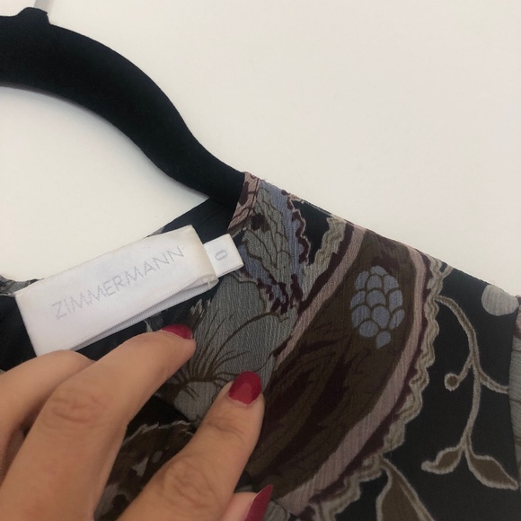 Zimmermann Playsuit Size 0 Black Floral Paisley - Picture 5 of 8